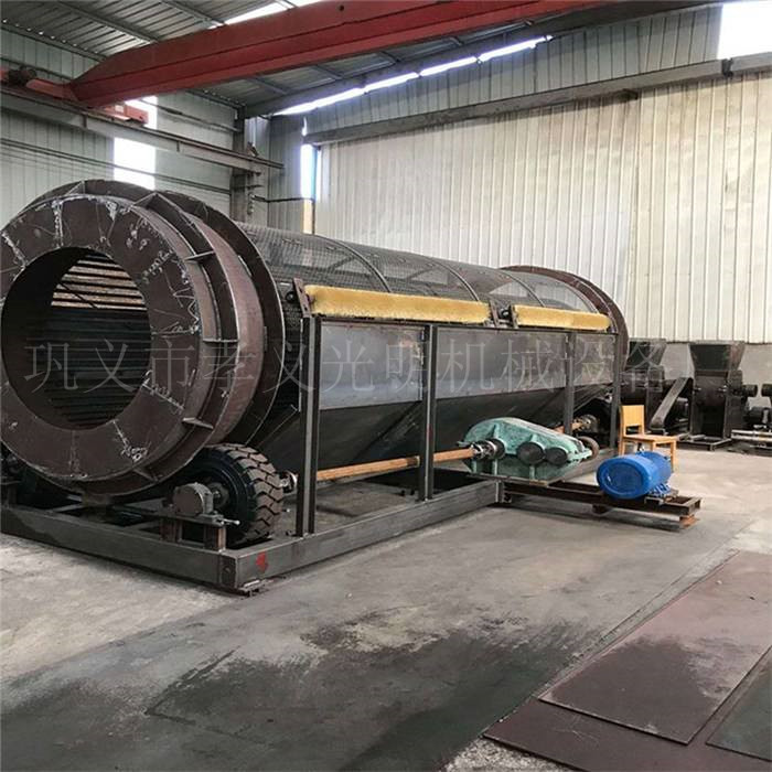 建筑垃圾無(wú)軸滾筒篩
